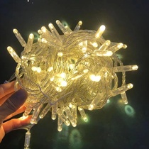 Outdoor led small colored lights flashing lights string lights full of stars on the courtyard balcony colorful discoloration bubble shell glue around the tree light string