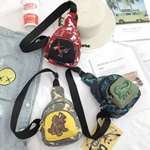 Child Wallet Boy Anti-Lose New Children Chest Bag Boy Dinosaur Sketched Satchel Bag Fashion Little Boy Chest Bag