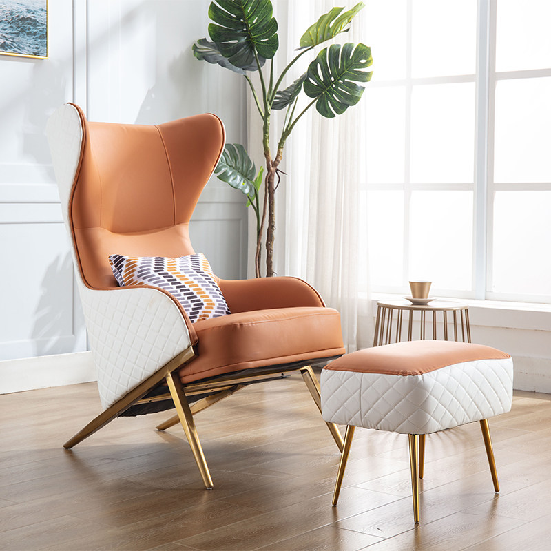 Nordic leisure living room designer creative light luxury postmodern minimalist single sofa chair wrought iron high back tiger chair