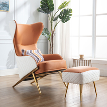 Nordic leisure living room designer creative light luxury postmodern simple single sofa chair wrought iron high back tiger chair