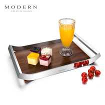 German MODERN light and luxurious walnut wood Nordic minimalist home tray accommodating disc Joe relocation Gift-like board room
