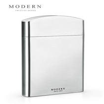 German Modern stainless steel incense smoking box Male creative metal cigarette case ultra-thin cigarette case 20 Dress customizable