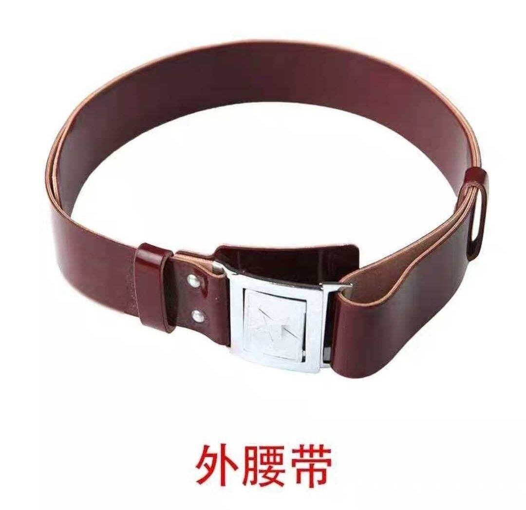 Inventory old goods 87 outer belt old-fashioned 87 artificial leather armed belt brown outer belt collection nostalgic outer belt