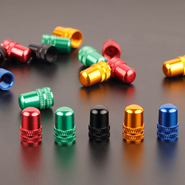 Tire Valve Cap, Aluminum Alloy Dust Cover, Bicycle French Valve Cap, Road and Mountain Bike American Valve Cap