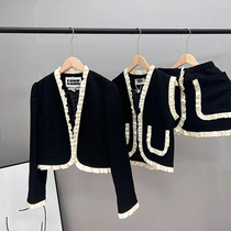 Overpass Tide Signs Eenk Black Agaric Side Jacket Woman Early Autumn 2022PF Sleeveless Vest High Waist Half Skirt Suit