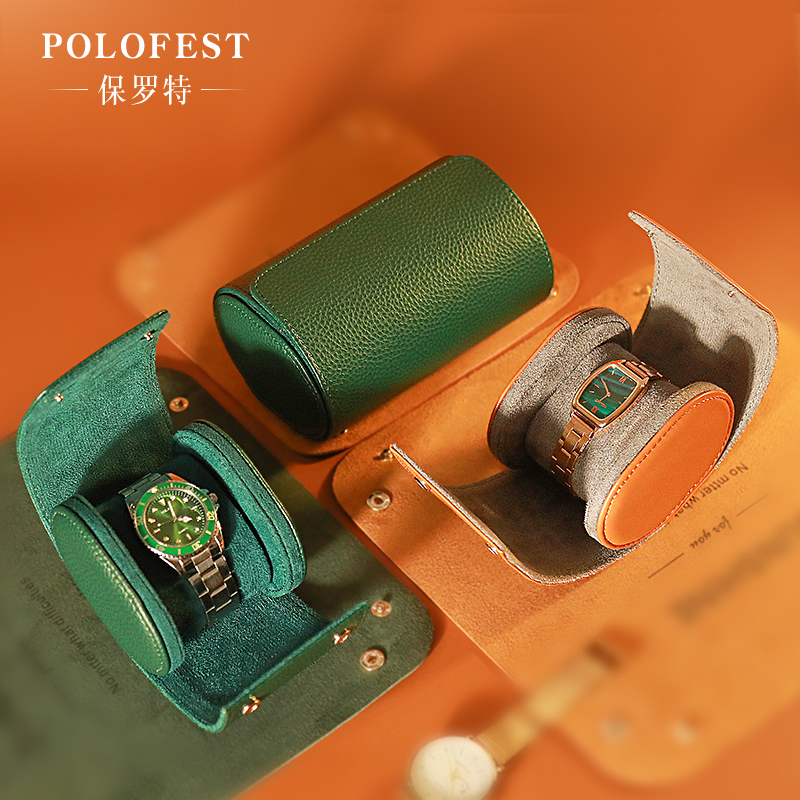 Polofest Watch Storage Box High-End Leather Simple Unisex Portable Travel Mechanical Watch Display Box Polofest Watch Storage Box High-End Leather Simple Unisex Portable Travel Mechanical Watch Display Box