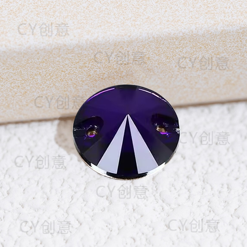 Austrian Crystal Hand-Sewn Round Deep Purple Velvet Satellite Purple Dark Purple Flat-Bottomed Button with Double Holes for DIY Dance Costumes Austrian Crystal Hand-Sewn Round Deep Purple Velvet Satellite Purple Dark Purple Flat-Bottomed Button with Double Holes for DIY Dance Costumes