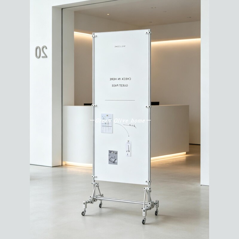 Creative Movable Optical Axis Stainless Steel Whiteboard Stand Exhibition Hall Studio Vertical Stand Erasable Magnetic Note Board Creative Movable Optical Axis Stainless Steel Whiteboard Stand Exhibition Hall Studio Vertical Stand Erasable Magnetic Note Board