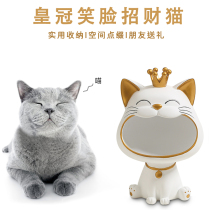 Restaurant put candy crown lucky cat into the home key storage ornaments home decoration moving gifts housewarming gifts