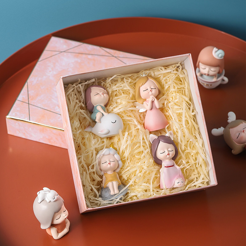 Nordic Simple Lucky Girl Blind Box 2021 Home Bedroom Soft Decoration Children's Day Girlfriend Gift