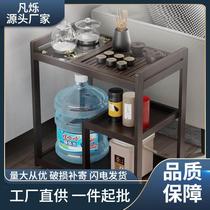 Mobile small tea table home tea table solid wood tea side table tea cart tea tray kettle integrated tea cabinet tea set set