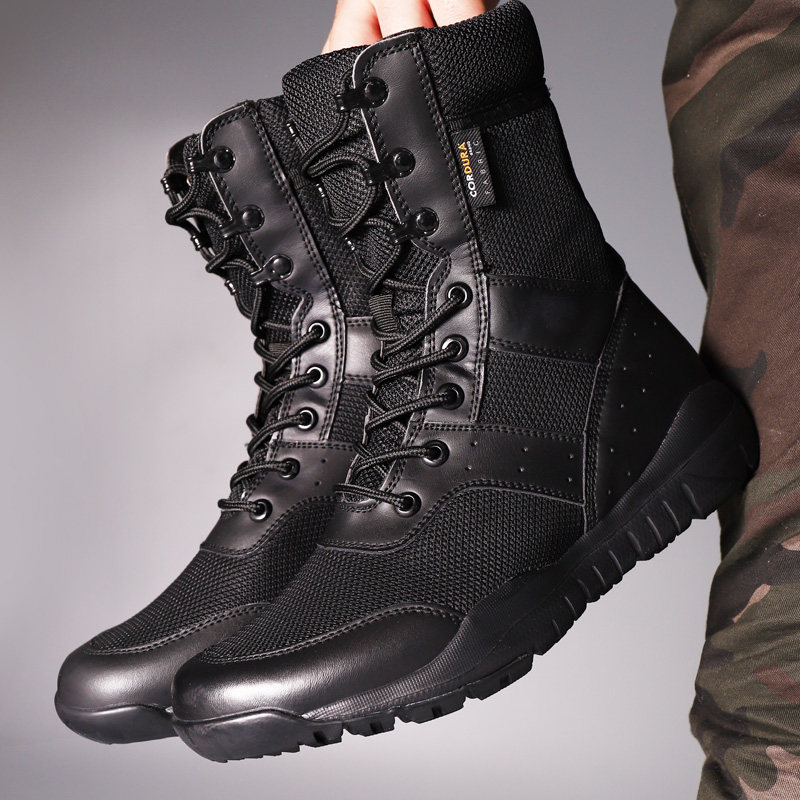 Summer Ultralight CQB Combat Training Boots Men's Breathable Laced Special Soldiers Land War Boots Canvas Security Combat Training Shoes Women