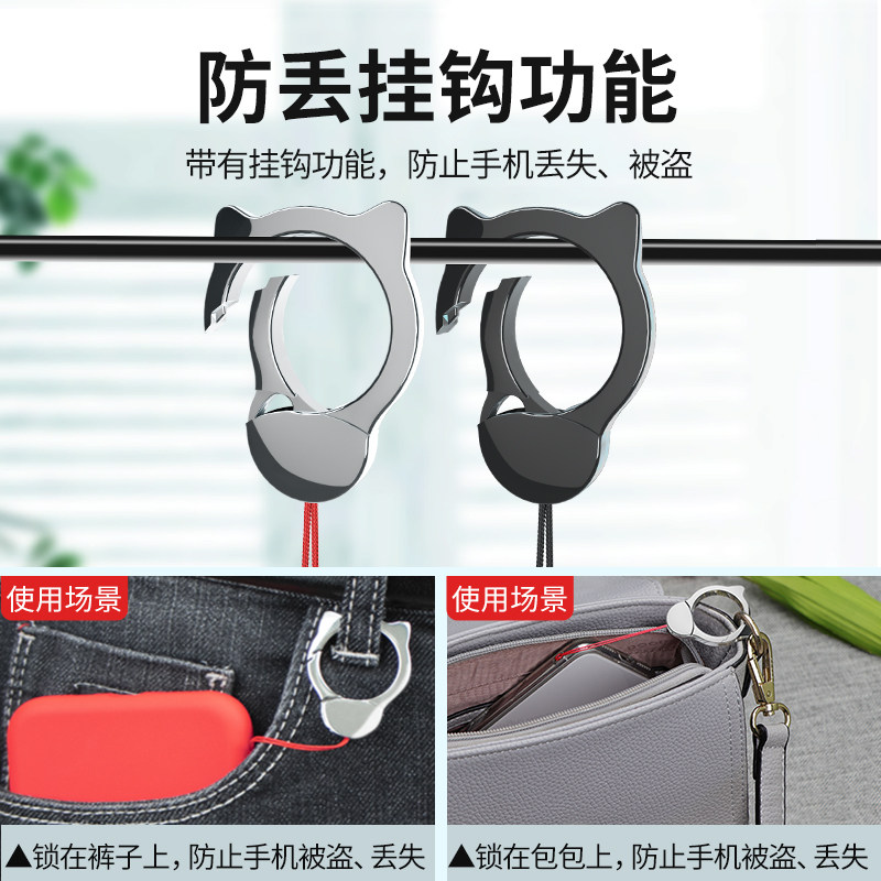 Phone Lanyard for Women, Neck Strap with Metal Ring Buckle, Anti-Lost, Anti-Drop, Detachable Outdoor Strap, Wide Strap for Men, Suitable for Huawei, Apple 17 Case, Short Ring Buckle, Keychain, Multifunctional Anti-Lost