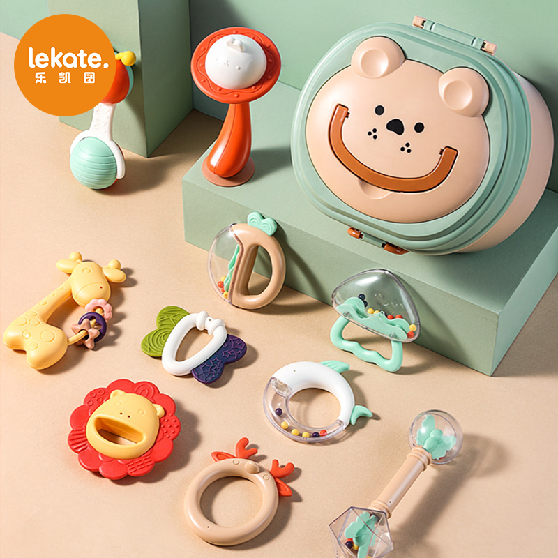 Baby Toys 0 1 year old Hand rocking bell 3 freshmen 6 months More than 6 months Baby can bite Puzzle Early Teach 9 Young Children 8 Grip-Taobao