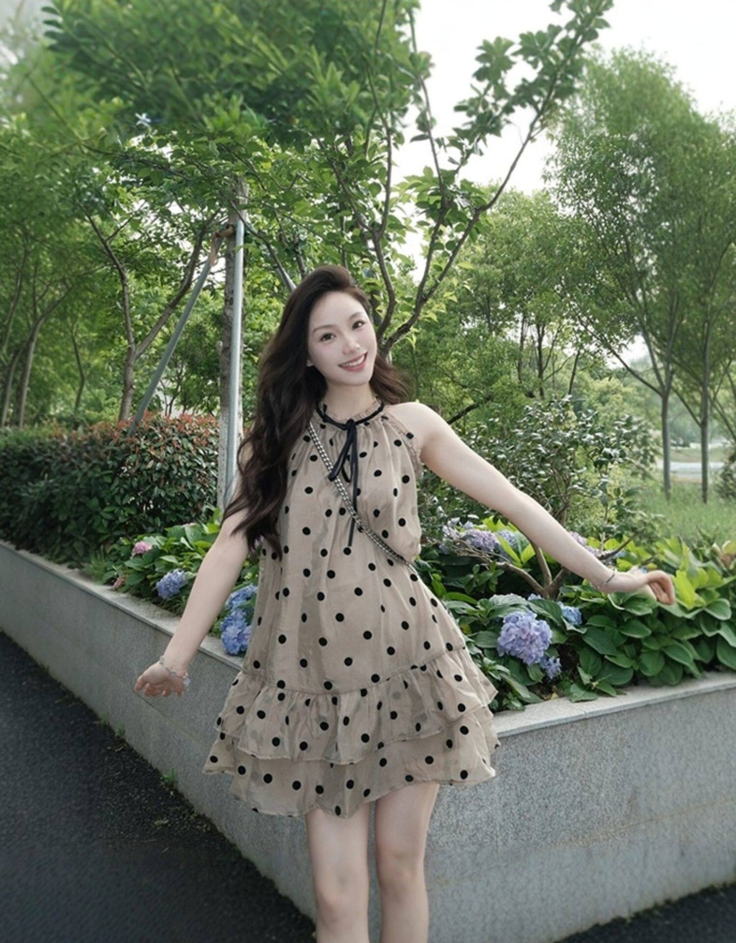 孕妇夏季连衣裙女2026新款时尚法式波点裙夏装小个子潮妈宽松裙子 — 5