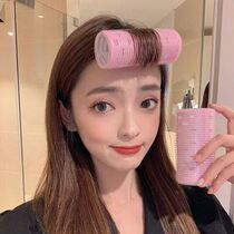 Net red air Eight words Liu Hai curly hair sloppy curly hair Diviner Sleep styling Large number of internal buckle Self-adhesive hollow roll