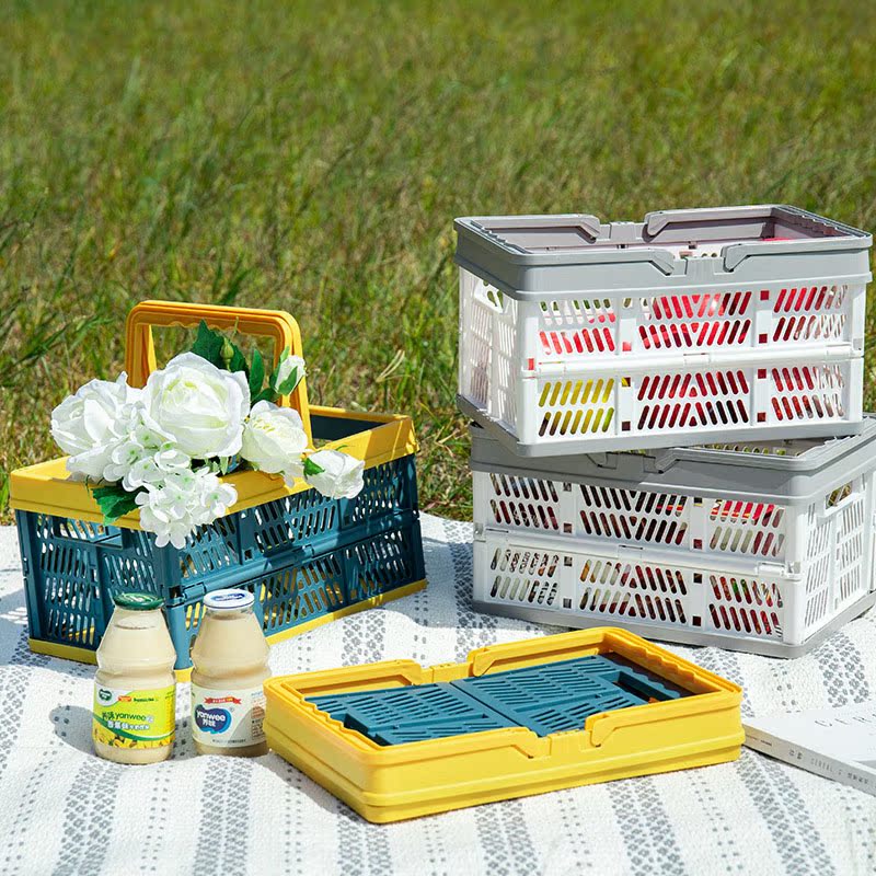 Foldable Picnic Basket Kitchen Storage Box Toy Storage Cloth