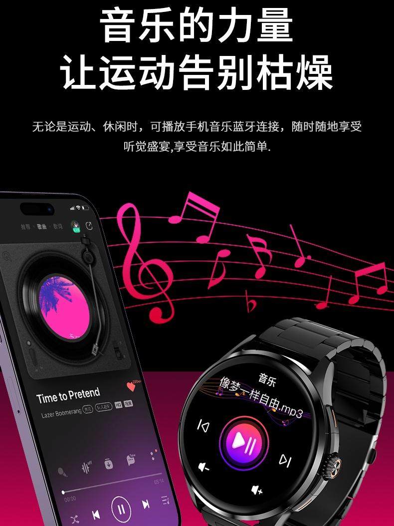 New Large-Screen Smart Watch from Huaqiangbei, Can Make and Receive Calls, Offline Payment, Listen to Music, Call, Nfc Access Control, Multi-Function, Heart Rate, Blood Pressure, Bluetooth, Exercise, Step Counting, Waterproof, Unisex Bracelet