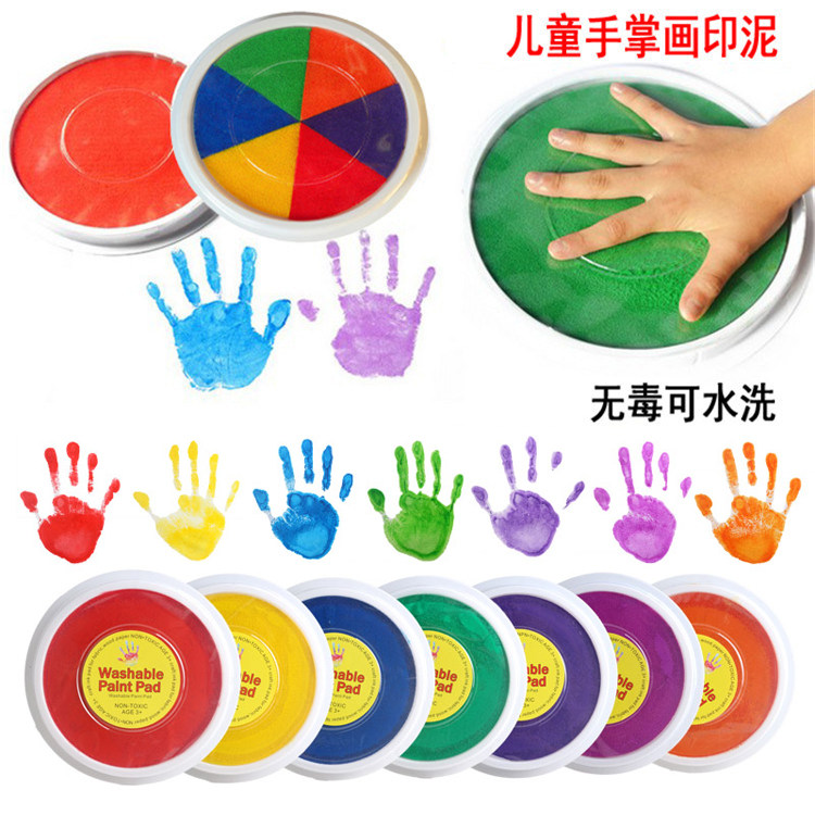 Kindergarten color creative painting graffiti can be washed with water finger painting printing mud pigment children's non-toxic coloring rubbing painting