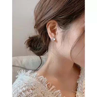 Kiss 925 Silver Needle Summer 2021 New Korean Advanced Sense Earrings Long Edition Tassel Ear Needle Temperament Earrings Female