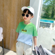 Boy Clothing Boy Loose T-shirt Short Sleeve 2022 New Summer Clothing Children Half Sleeve Pure Cotton Summer Thin-Tide Medium