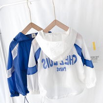 Boy jacket slim fit Breathable Boy Clothing Foreign Air Children Sunscreen Summer Clothing Wave 2022 New air conditioning clothes CUHK Scout