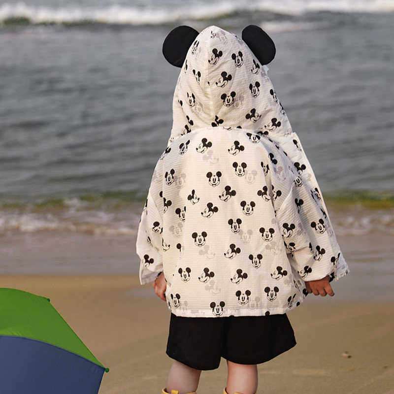 Boys and girls sunscreen clothes 2022 new cartoon printing tops air-conditioning shirts summer new baby western style clothes tide