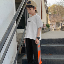 Boy short sleeve T-shirt 2022 Summer Korean version of the new pure cotton casual summer dress half sleeve thin children hit bottom tide