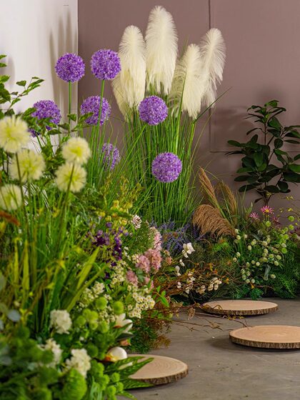 High-End Artificial Flower Arrangements, Grass Piles, Fake Flower Trees, Green Plants, Floral Art, Indoor Mall Displays, Landscape Decoration and Furnishings