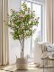 Artificial Green Plant, Myrtle, Fake Flower Tree, Floor-Standing Fake Tree, Potted Plant, Indoor Living Room, Artificial Plant Decoration, Landscaping