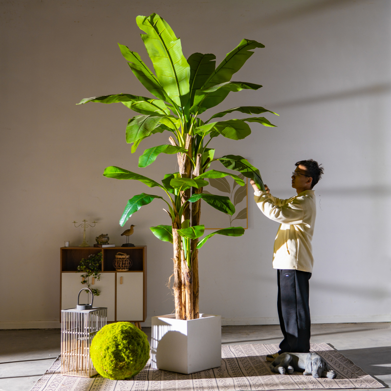Newly Upgraded Large Artificial Banana Tree, Artificial Green Plant, Bionic Fake Tree Plant, Indoor Living Room Landscaping Floor-Standing Ornament Newly Upgraded Large Artificial Banana Tree, Artificial Green Plant, Bionic Fake Tree Plant, Indoor Living Room Landscaping Floor-Standing Ornament