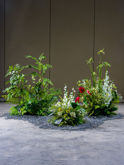 Artificial Flower Arrangements, Flower Bushes, Potted Plants, Landscape Creation, Indoor Shop Window Floor-Standing Floral Art, Simulated Green Plants for Decoration
