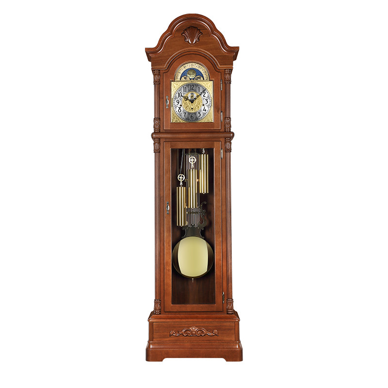 German original imported Hemle Hermle Hermle Hermle Hermle Chinese-style mechanical clock Eurostyle retro wood atmospheric clock-Taobao