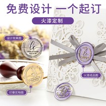 Fire lacquer seal to figure out custom fire lacquer wax gift box suit personality invites Cambodia wax seal wedding birthday present (