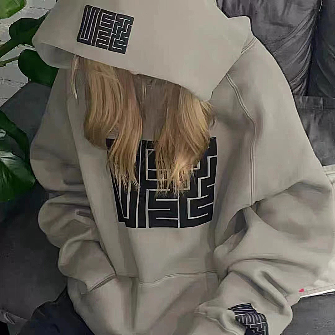 Autumn and winter large size national tide thickening loose original autumn and winter gray coffee color hoodie hooded sweatshirt men's and girls' couple wear