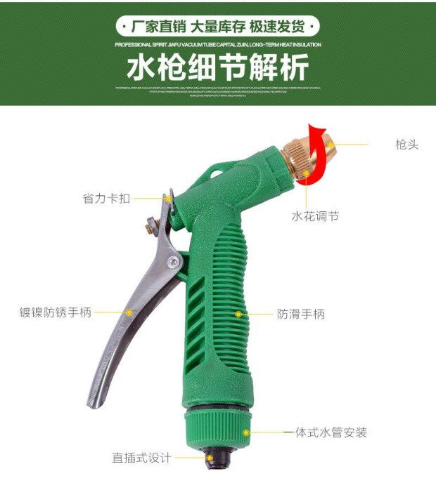 годовых 水管水枪家用高压洗车水枪浇花洗车神器汽车水枪头工具防冻爆软管