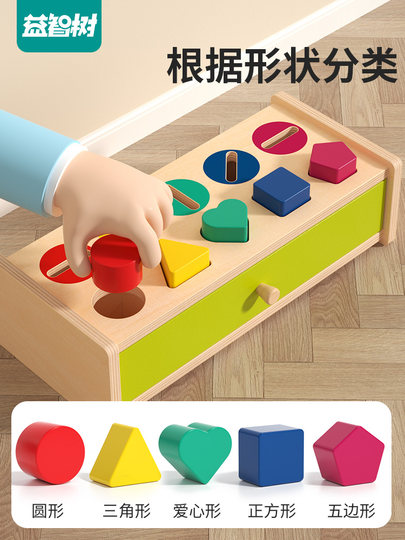 Formpassende Bausteine der Montessori-Früherziehung für Kinder 1-2, Baby-Lernspielzeug für Jungen und Mädchen 0 zur Entwicklung der Intelligenz im Alter von 3 bis 6 Jahren