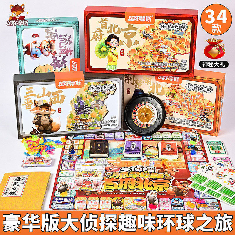 Grand Millionaire China Trip Genuine luxury version Beijing Shanghai Guangdong Children's puzzle table Chess Cards Toy Strongman-Taobao
