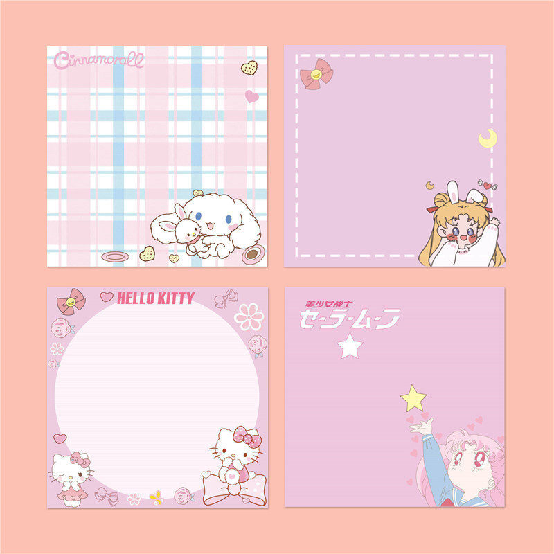 Girls' sticky notes personality student sticky note book with sticky note paper sticker net red sticky note cute cartoon small book sticky note can tear note sticky note ins mark note stick creative i