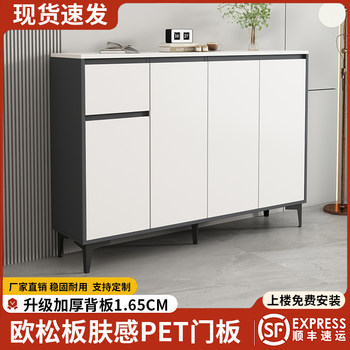 现代简约实木鞋柜定制家用入户门口收纳储物柜客厅靠墙隔断玄关柜