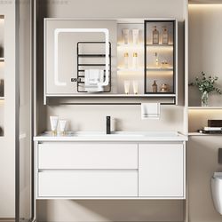 Ultra-Narrow 40cm Bathroom Cabinet Combination Washbasin Ceramic Integrated Washbasin Bathroom Cabinet Bathroom Washbasin Bath Cabinet