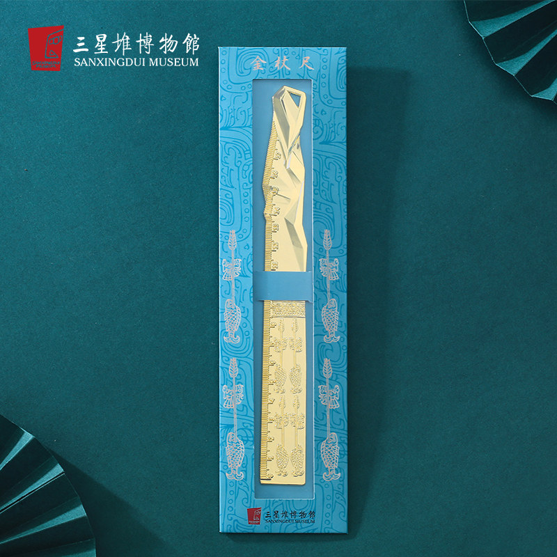 Sanxingdui Museum alloy golden rod ruler creative cultural and creative souvenirs male and female students graduation gift for girlfriend