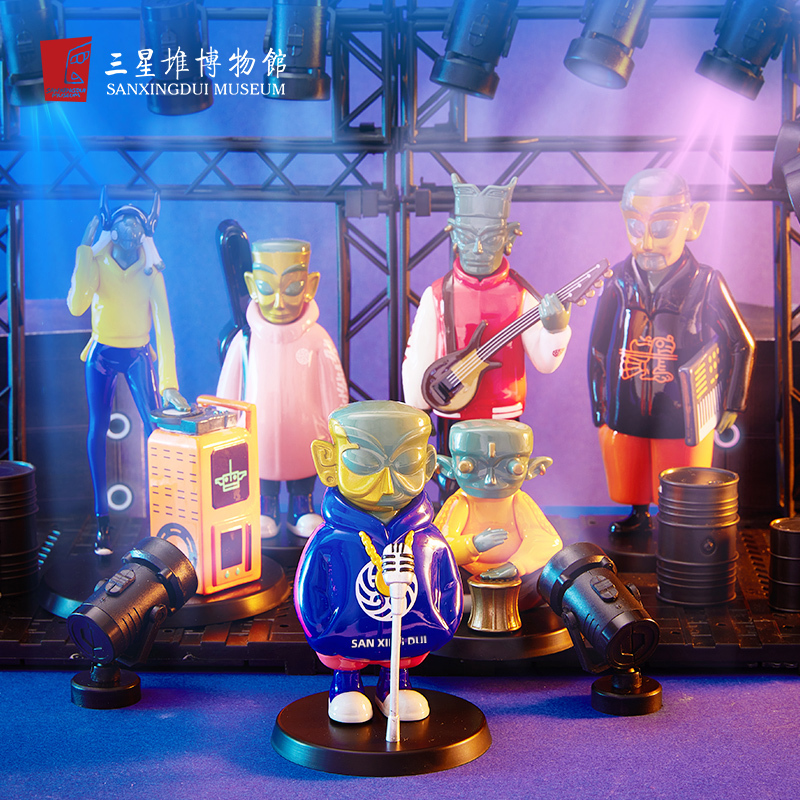 Sanxingdui Museum Rock Band Blind Box Resin Trendy Toy Figurine Graduation Season Gift Birthday Present