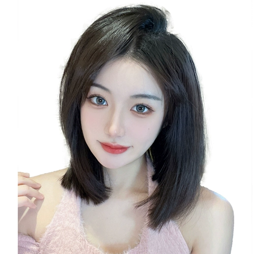 Парики волос пленки на макушке с пушистыми стрижками, высокими артефактами черепа, симуляционным волосам, распределение волос на патч с обеих сторон