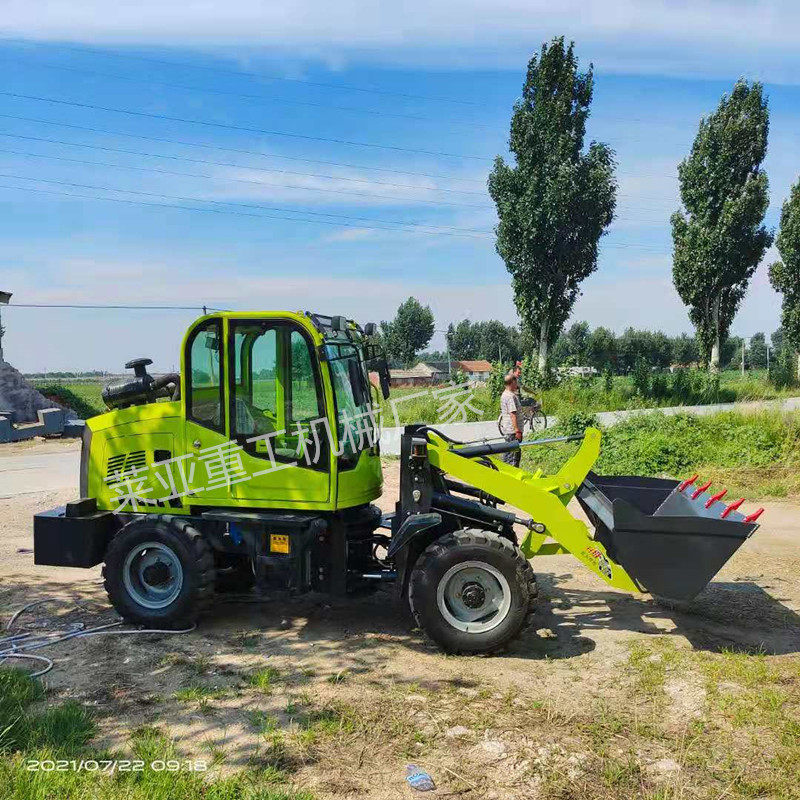 Small four-wheel drive loader breeding special stacker multi-function 20 type 30 low shed diesel wood grabber to clear manure