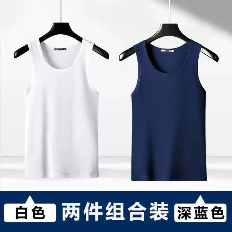 Летняя тонкая шелковая футболка с круглым воротом без рукавов, slim fit