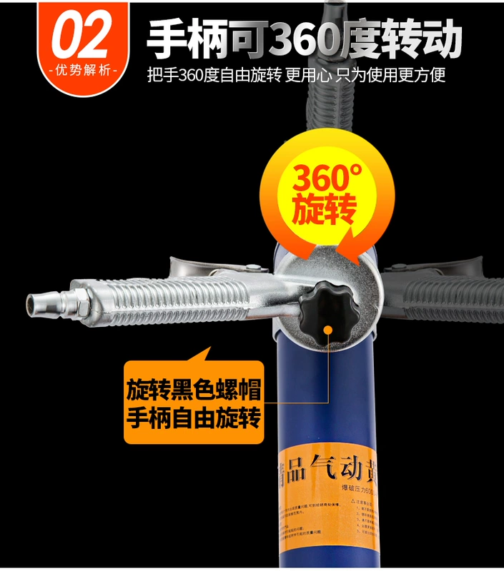 Carlson khí nén mỡ súng miệng nổ bằng tay áp suất cao dầu bánh răng chất độn đào súng bôi trơn bơ máy