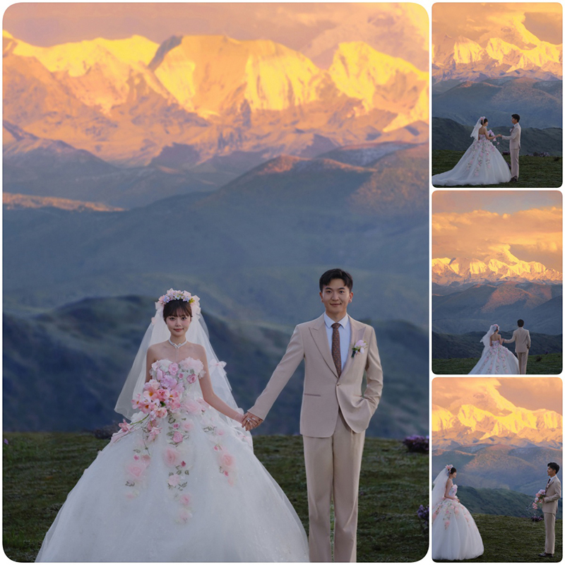 Photo Studio's New Outdoor Location Photography in Dali and Lijiang, Sunset at Jinshan, Destination Travel Photography, Wedding Photo Samples 626