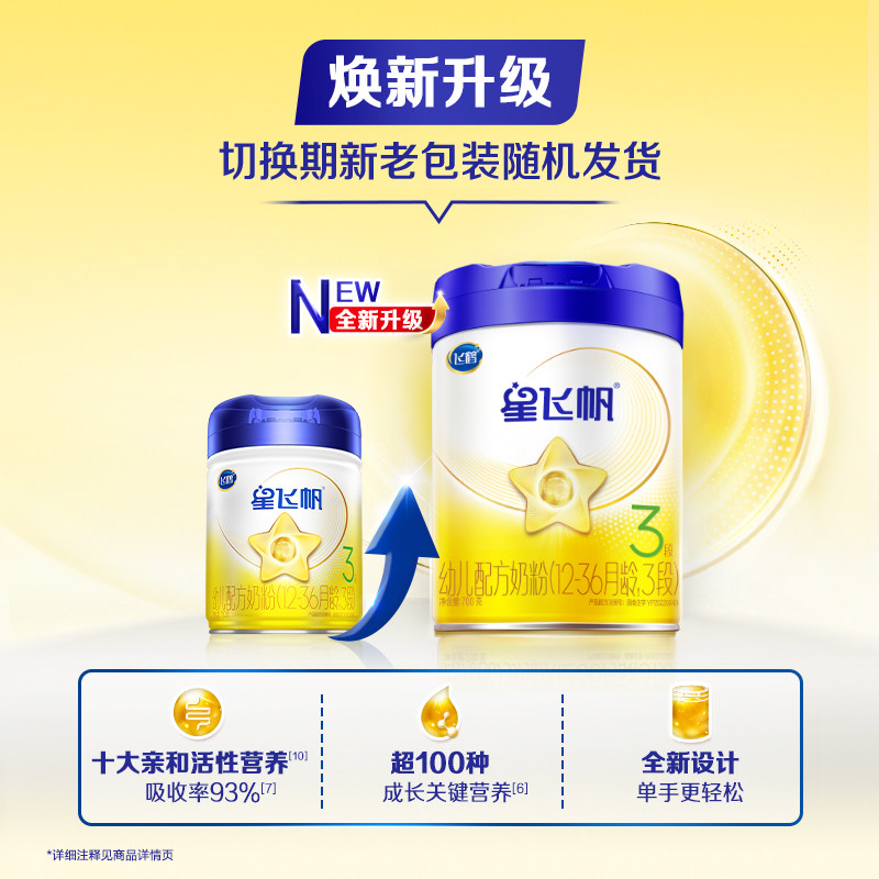 Great Deal] Feihe Xingfeifan Stage 3 700g Contains Opo to Promote Absorption, Stage 3 Infant Milk Powder, Genuine Product