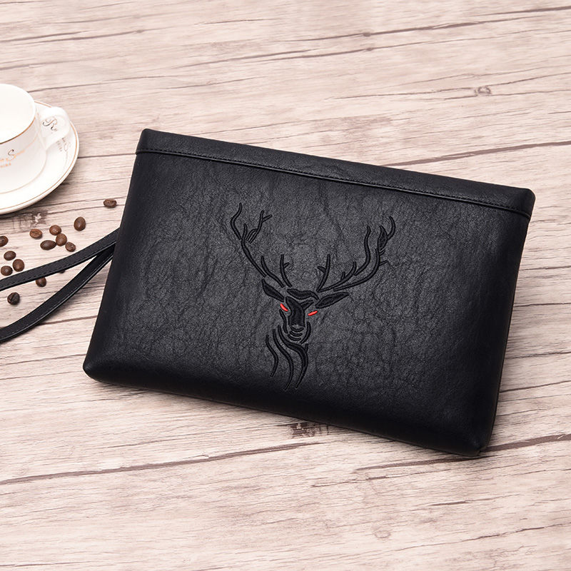 Business Casual Fashion Clutch Bag Youth Envelope Bag Large Capacity Men's Clutch Soft Leather Clutch Men's Wallet